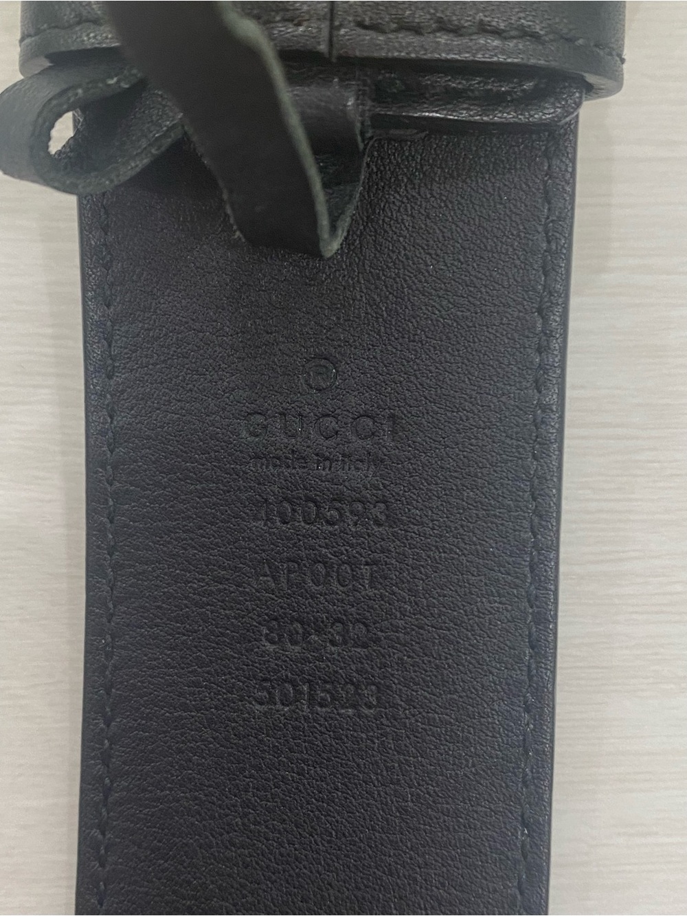 Gucci Double G Black Leather Belt with Gold Buckle medium 2 inch - Picture 11 of 13